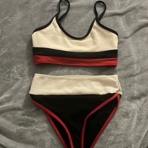 Color Block Bikini Set